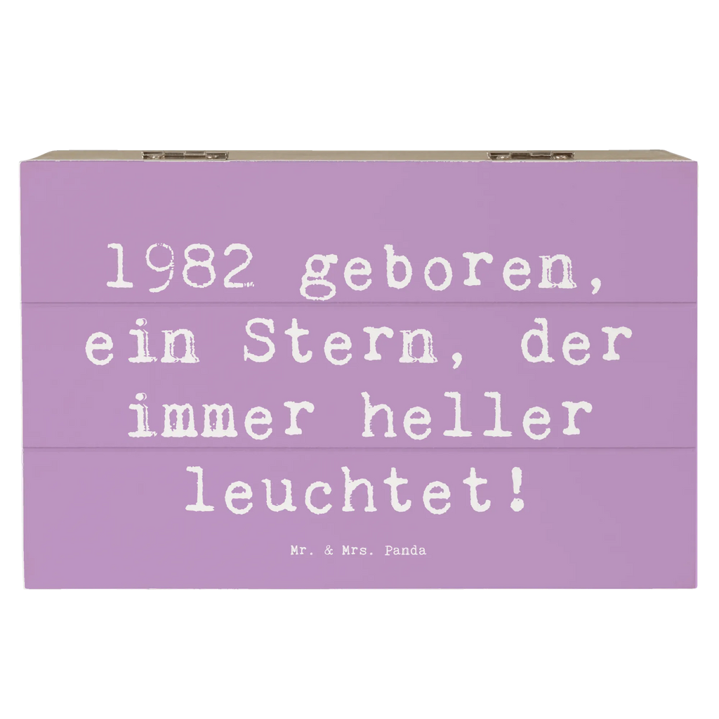 Wooden chest Saying 1982 geboren, ein Stern, der immer heller leuchtet! Dekokiste, Erinnerungskiste, Schatzkiste, XXL, Truhe, Schatulle, Holzkiste, Kiste, Geschenkdose, Geschenkbox, Erinnerungsbox, Aufbewahrungsbox, Geburtstag, Geburtstagsgeschenk, Geschenk