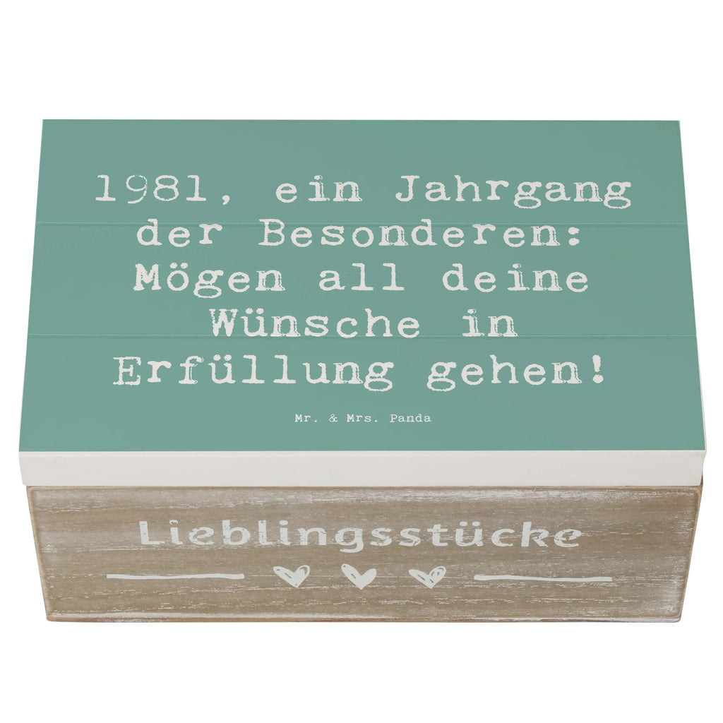 Holzkiste Spruch 1981 Geburtstag Holzkiste, Dekokiste, Erinnerungsbox, Geschenkbox, Truhe, Schatzkiste, Erinnerungskiste, Geschenkdose, Schatulle, Aufbewahrungsbox, XXL, Kiste, Geburtstag, Geburtstagsgeschenk, Geschenk