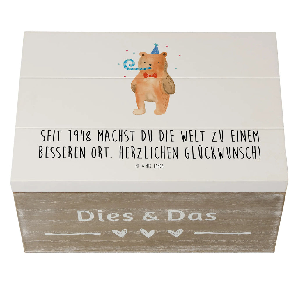 Holzkiste 1948 Geburtstag Erinnerungskiste, Schatzkiste, Geschenkdose, Aufbewahrungsbox, Holzkiste, Schatulle, Truhe, Erinnerungsbox, Kiste, Geschenkbox, XXL, Dekokiste, Geburtstag, Geburtstagsgeschenk, Geschenk