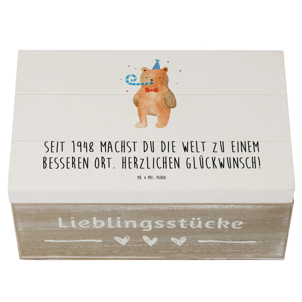 Holzkiste 1948 Geburtstag Erinnerungskiste, Schatzkiste, Geschenkdose, Aufbewahrungsbox, Holzkiste, Schatulle, Truhe, Erinnerungsbox, Kiste, Geschenkbox, XXL, Dekokiste, Geburtstag, Geburtstagsgeschenk, Geschenk
