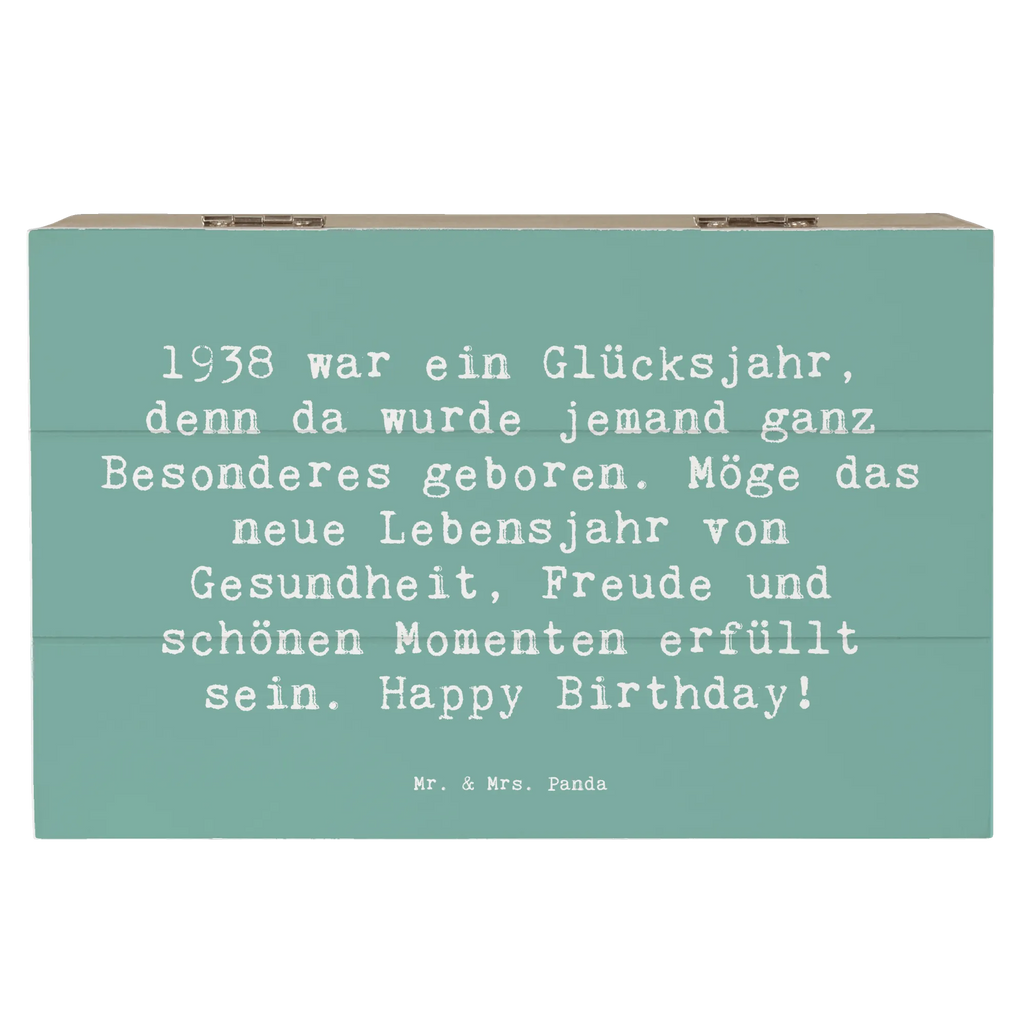 Holzkiste Spruch 1938 Geburtstag Aufbewahrungsbox, Kiste, Holzkiste, XXL, Dekokiste, Schatzkiste, Erinnerungsbox, Truhe, Erinnerungskiste, Geschenkbox, Geschenkdose, Schatulle, Geburtstag, Geburtstagsgeschenk, Geschenk
