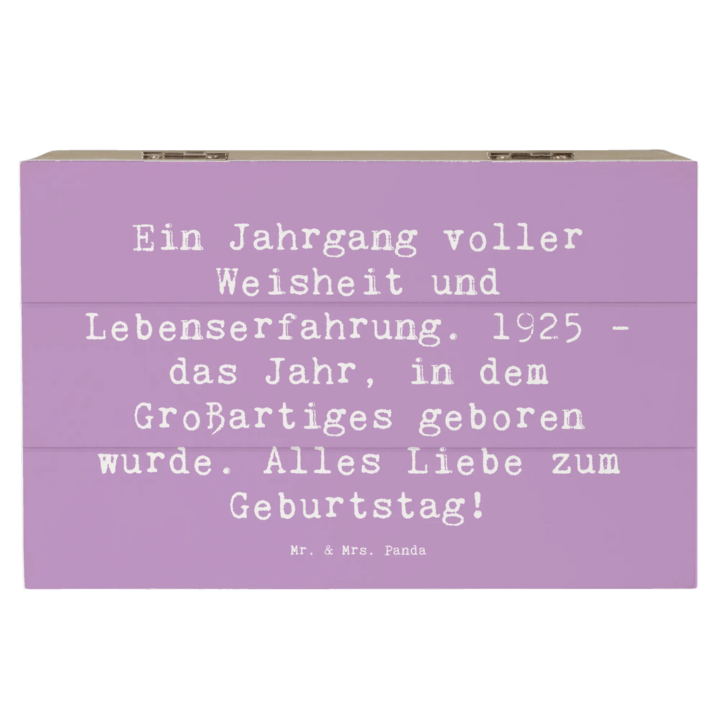 Holzkiste Spruch 1925 Geburtstag Aufbewahrungsbox, Erinnerungskiste, Truhe, Geschenkbox, Geschenkdose, Dekokiste, Kiste, Schatzkiste, Erinnerungsbox, Holzkiste, Schatulle, XXL, Geburtstag, Geburtstagsgeschenk, Geschenk
