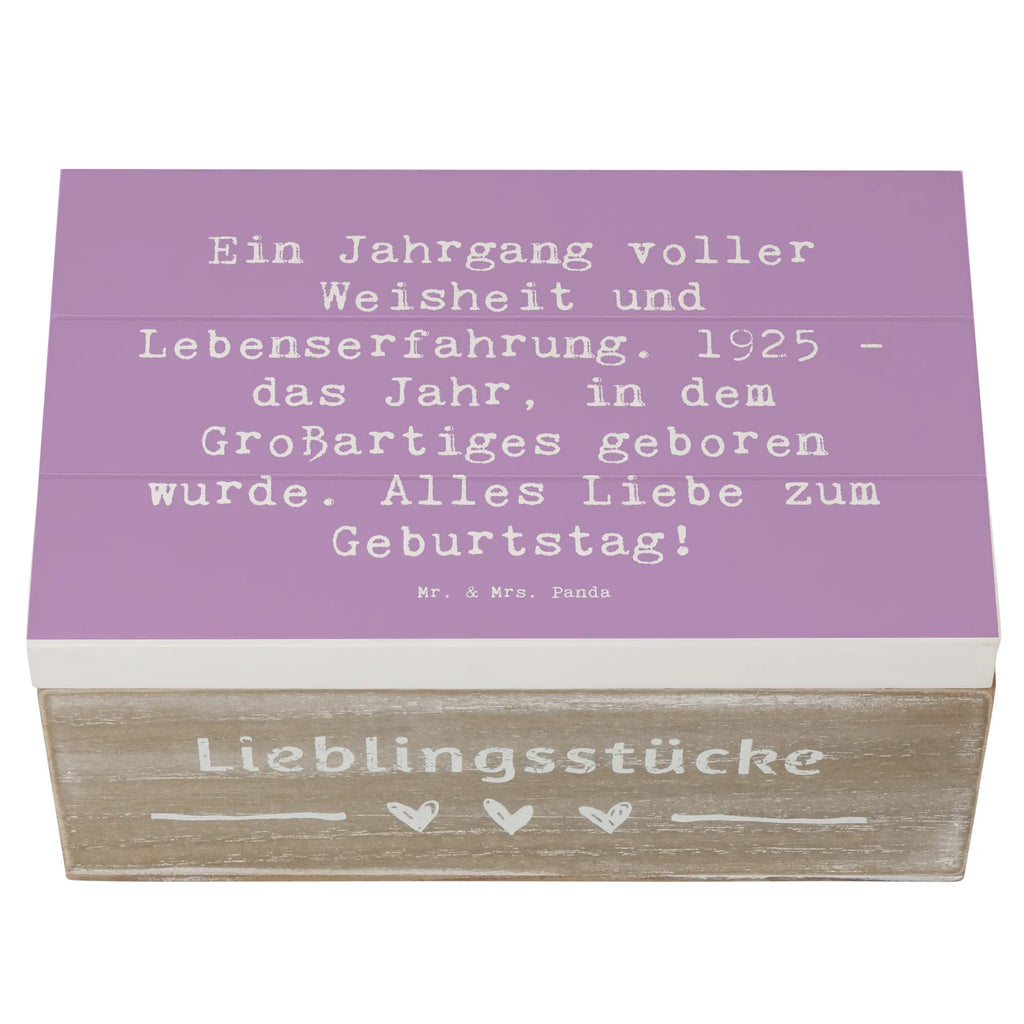 Holzkiste Spruch 1925 Geburtstag Aufbewahrungsbox, Erinnerungskiste, Truhe, Geschenkbox, Geschenkdose, Dekokiste, Kiste, Schatzkiste, Erinnerungsbox, Holzkiste, Schatulle, XXL, Geburtstag, Geburtstagsgeschenk, Geschenk
