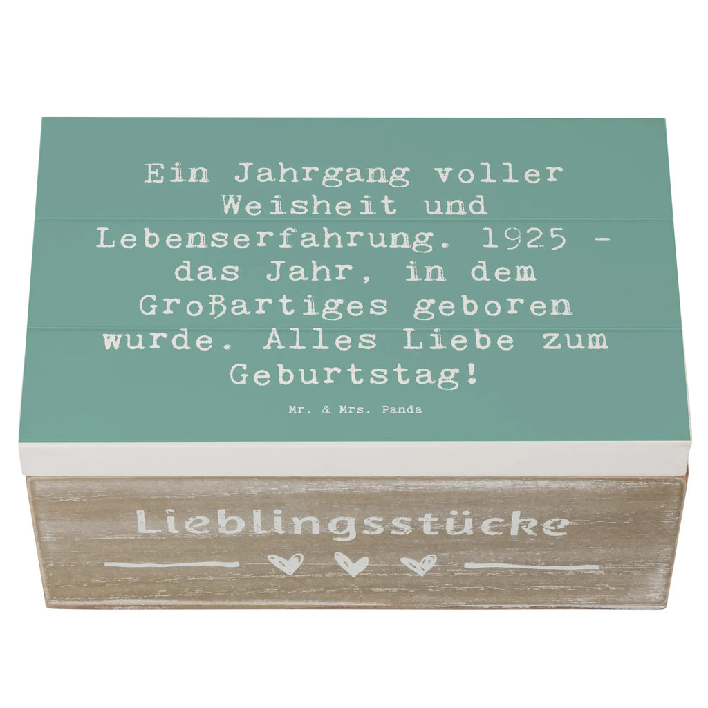 Holzkiste Spruch 1925 Geburtstag Aufbewahrungsbox, Erinnerungskiste, Truhe, Geschenkbox, Geschenkdose, Dekokiste, Kiste, Schatzkiste, Erinnerungsbox, Holzkiste, Schatulle, XXL, Geburtstag, Geburtstagsgeschenk, Geschenk