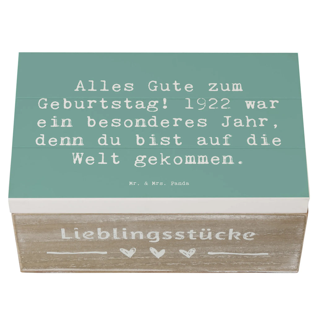Wooden chest Saying Alles Gute zum Geburtstag! 1922 war ein besonderes Jahr, denn du bist auf die Welt gekommen. Schatulle, Erinnerungskiste, XXL, Erinnerungsbox, Dekokiste, Geschenkdose, Kiste, Holzkiste, Aufbewahrungsbox, Truhe, Schatzkiste, Geschenkbox, Geburtstag, Geburtstagsgeschenk, Geschenk