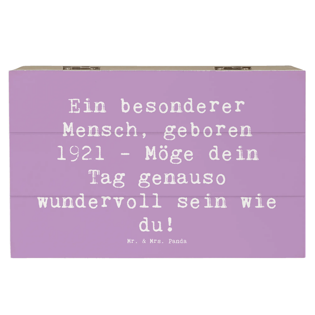 Wooden chest Saying Ein besonderer Mensch, geboren 1921 - Möge dein Tag genauso wundervoll sein wie du! Geschenkdose, Erinnerungskiste, Kiste, Schatzkiste, Aufbewahrungsbox, Truhe, Schatulle, Dekokiste, XXL, Erinnerungsbox, Holzkiste, Geschenkbox, Geburtstag, Geburtstagsgeschenk, Geschenk