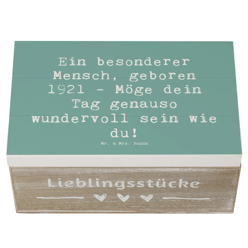 Wooden chest Saying Ein besonderer Mensch, geboren 1921 - Möge dein Tag genauso wundervoll sein wie du! Geschenkdose, Erinnerungskiste, Kiste, Schatzkiste, Aufbewahrungsbox, Truhe, Schatulle, Dekokiste, XXL, Erinnerungsbox, Holzkiste, Geschenkbox, Geburtstag, Geburtstagsgeschenk, Geschenk