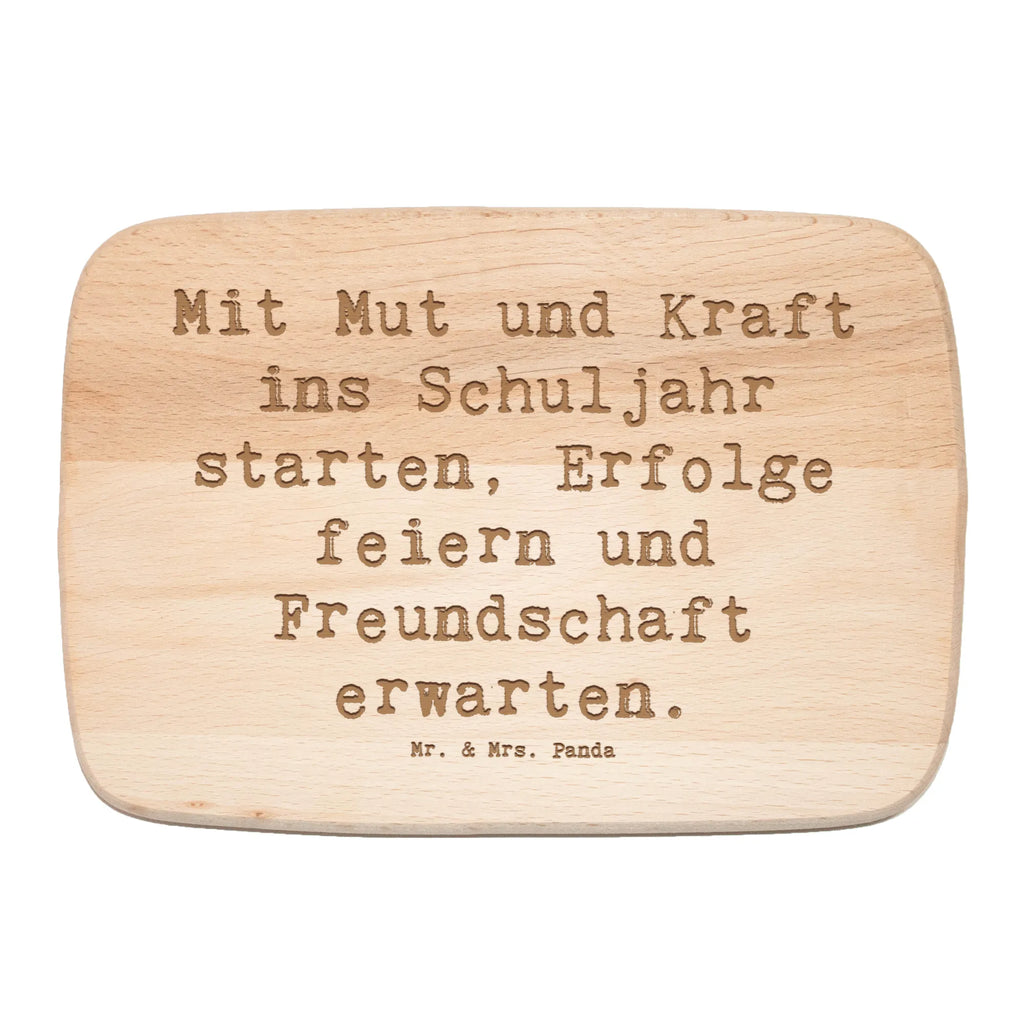Serving board Saying Mit Mut und Kraft ins Schuljahr starten, Erfolge feiern und Freundschaft erwarten. breakfast board, cutting board, Board