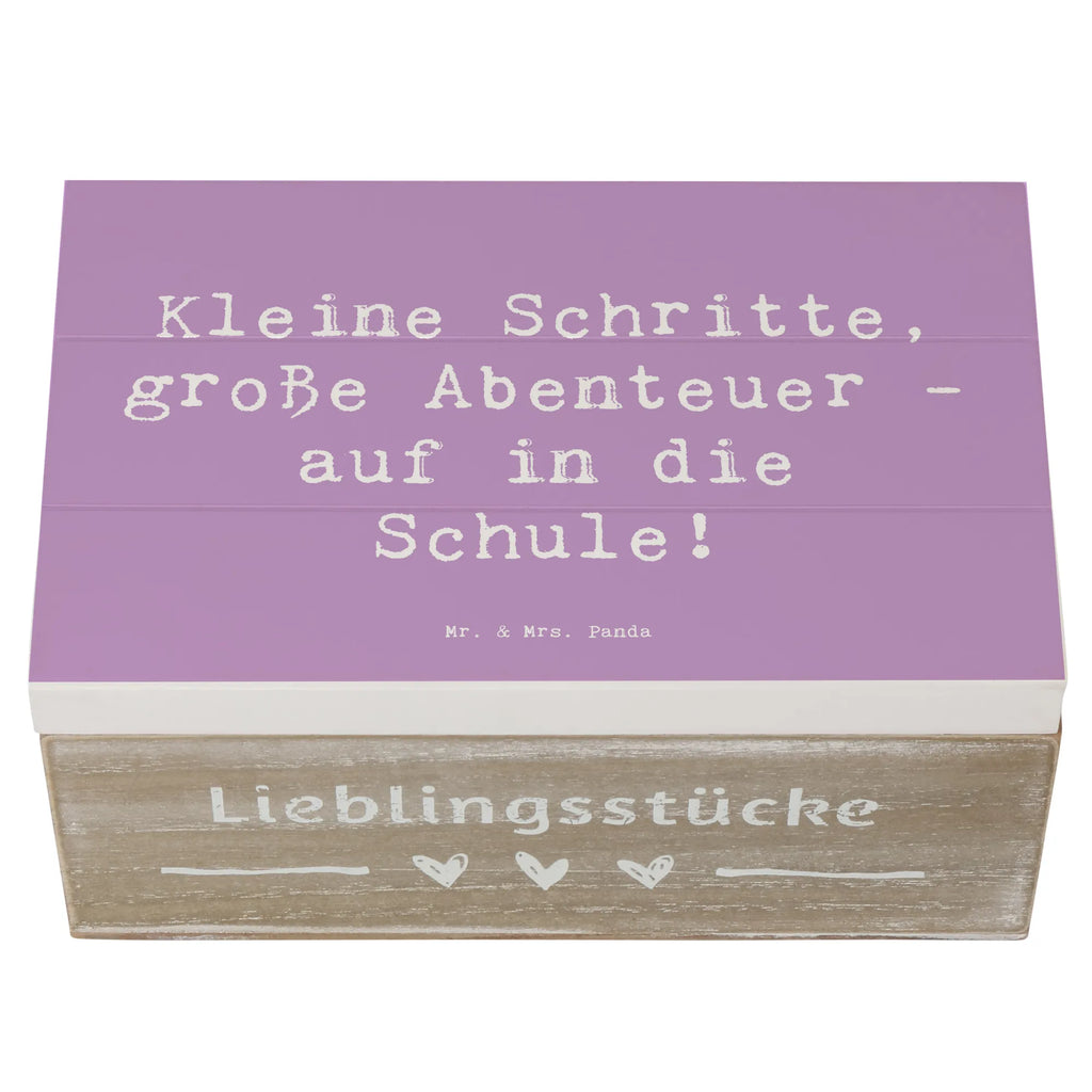 Holzkiste Spruch Schulanfang Abenteuer Erinnerungskiste, XXL, Schatzkiste, Truhe, Holzkiste, Schatulle, Geschenkbox, Dekokiste, Aufbewahrungsbox, Erinnerungsbox, Geschenkdose, Kiste