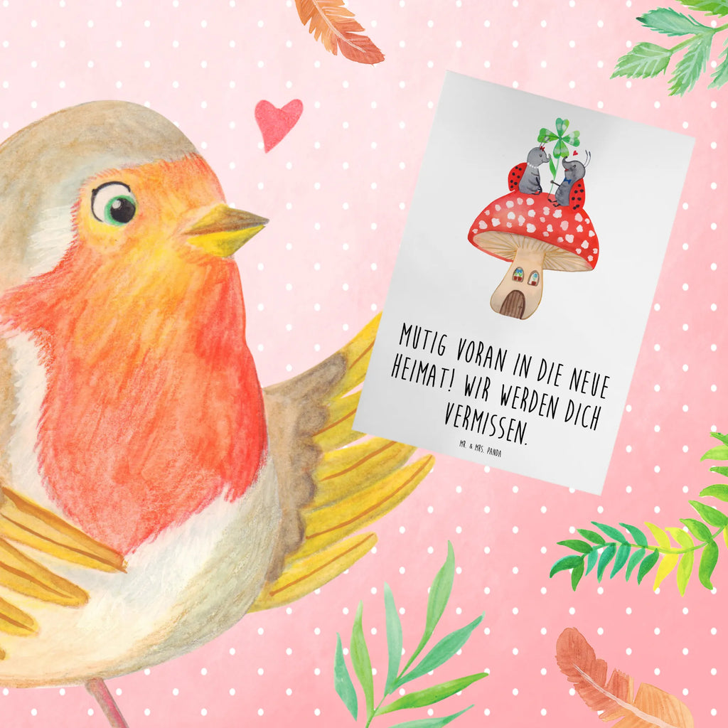 Greetings card Mutig voran in die neue Heimat! Wir werden dich vermissen. Karte, Hochzeitskarte, Klappkarte, Glückwunschkarte, Grußkarte, Einladungskarte, Ansichtskarten, Geburtstagskarte