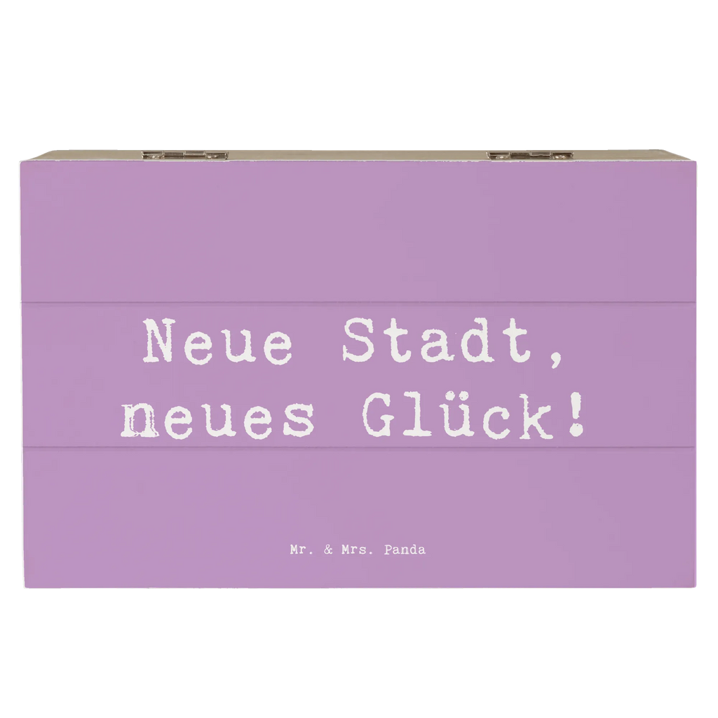 Wooden chest Saying Neue Stadt, neues Glück! XXL, Kiste, Schatulle, Aufbewahrungsbox, Geschenkdose, Truhe, Erinnerungsbox, Erinnerungskiste, Dekokiste, Schatzkiste, Geschenkbox, Holzkiste