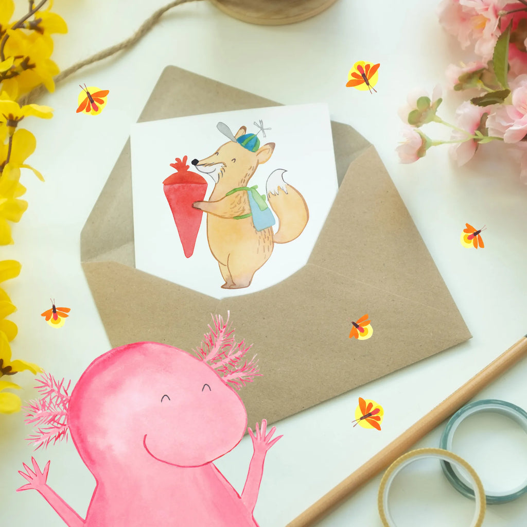 Greetings card Mit Mut und Zuversicht in die neue Klasse - du schaffst das! Geburtstagskarte, Klappkarte, Karte, Einladungskarte, Glückwunschkarte, Ansichtskarten, Grußkarte, Hochzeitskarte