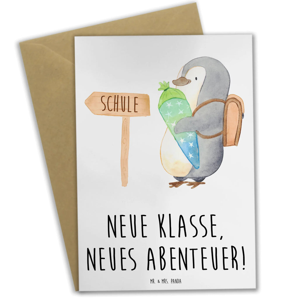 Greetings card Neue Klasse, neues Abenteuer! Ansichtskarten, Glückwunschkarte, Einladungskarte, Klappkarte, Karte, Grußkarte, Geburtstagskarte, Hochzeitskarte