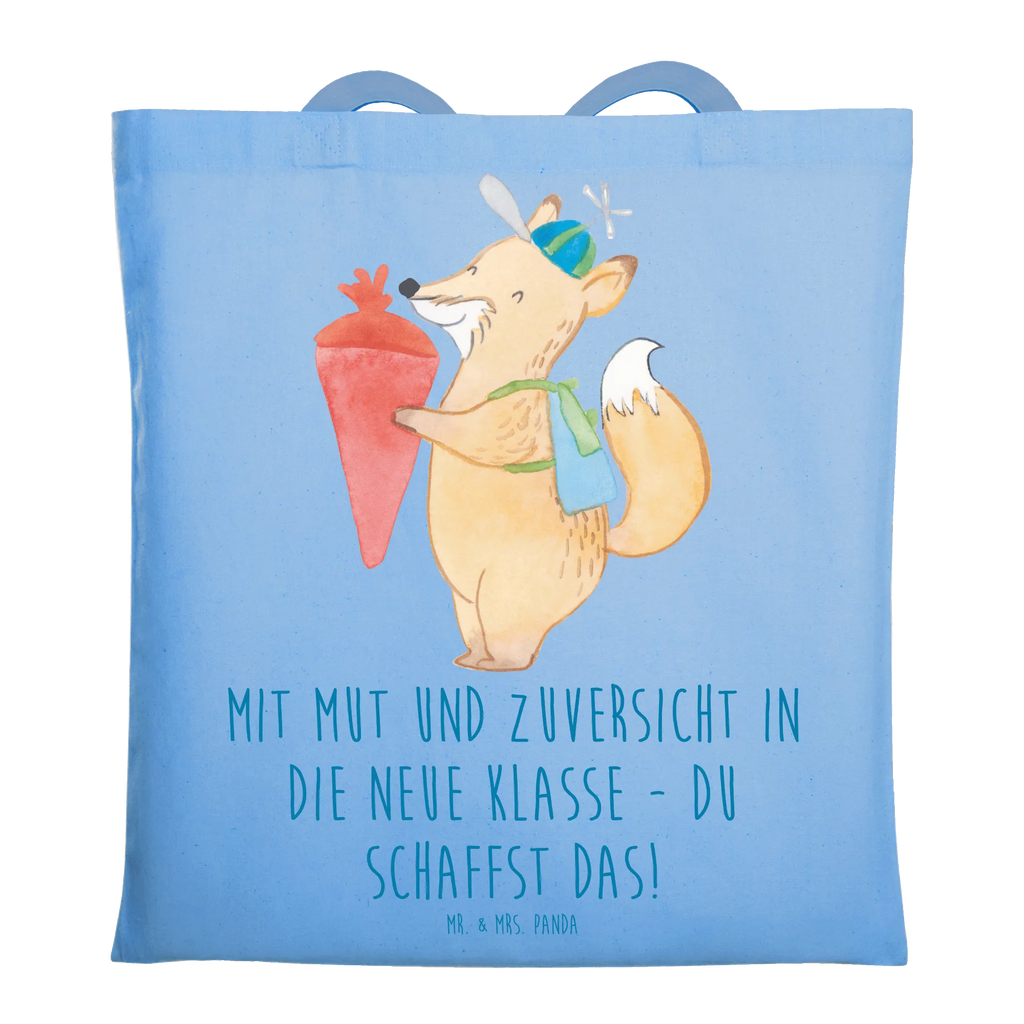 Tote bag Mit Mut und Zuversicht in die neue Klasse - du schaffst das! Laptoptasche, Umhängetasche, Einkaufstasche, Schultertasche, Tasche, Tragetasche, Stofftasche, Beuteltasche, Einkaufstüte, Jutetasche, Beutel, Stoffbeutel, Badetasche, Jutebeutel, Strandtasche, Shopper