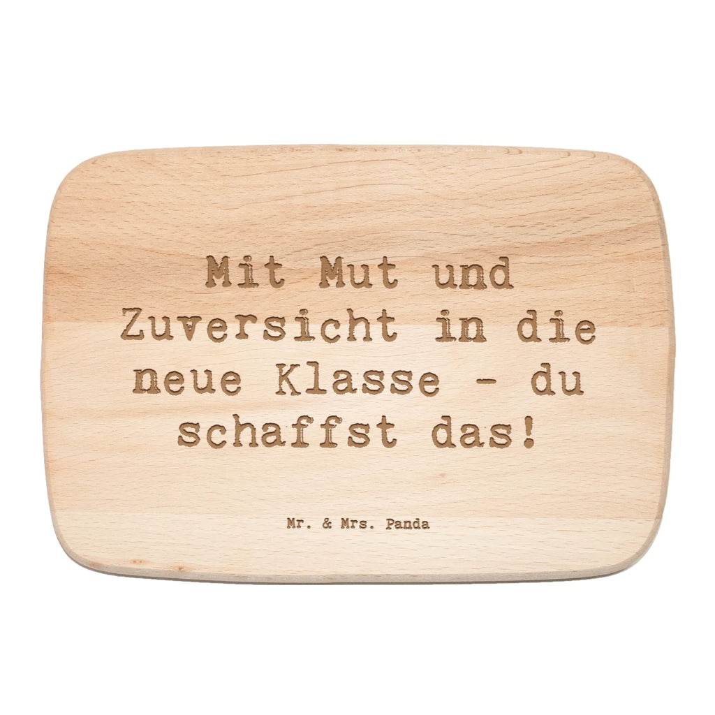Serving board Saying Mit Mut und Zuversicht in die neue Klasse - du schaffst das! breakfast board, Board, cutting board