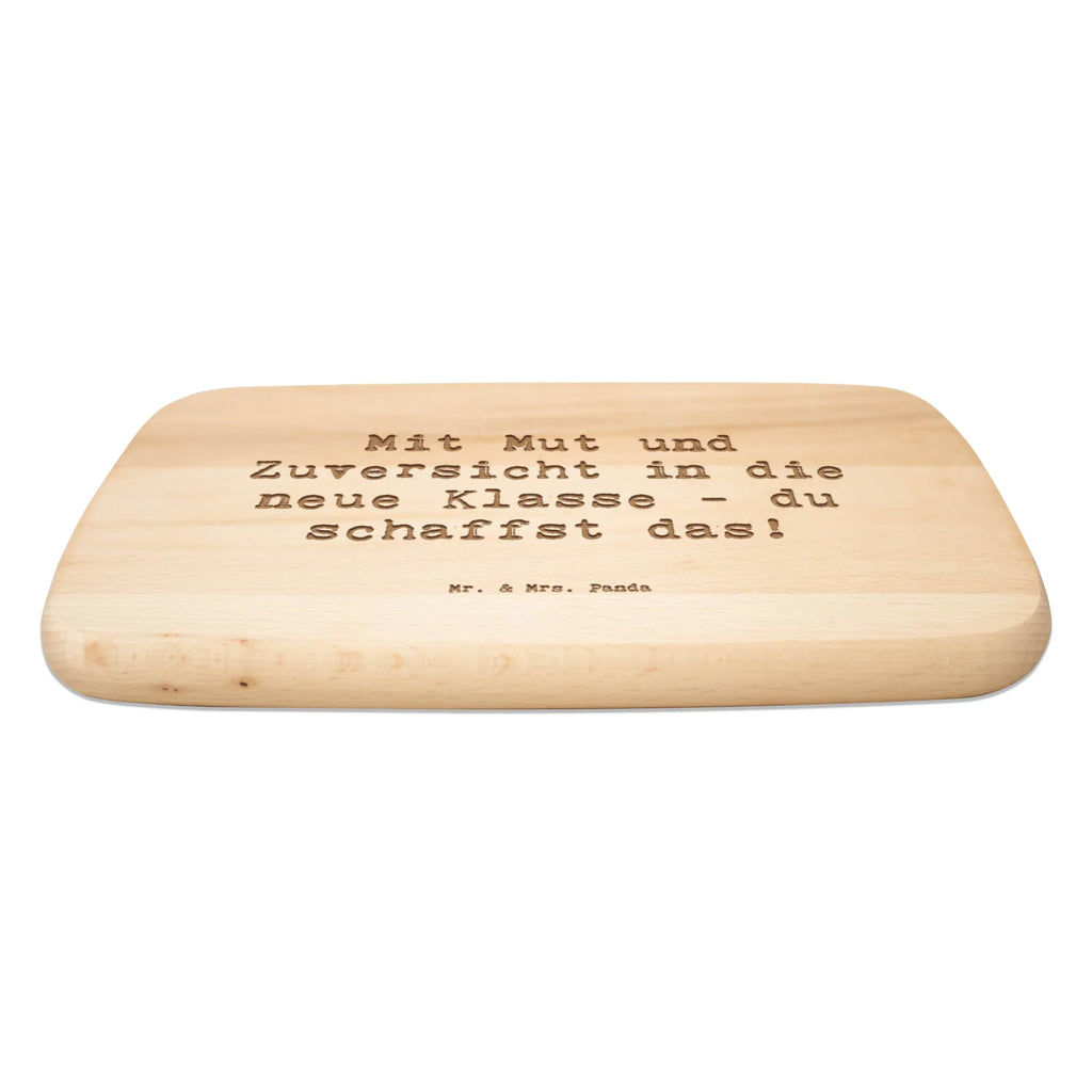 Serving board Saying Mit Mut und Zuversicht in die neue Klasse - du schaffst das! breakfast board, Board, cutting board
