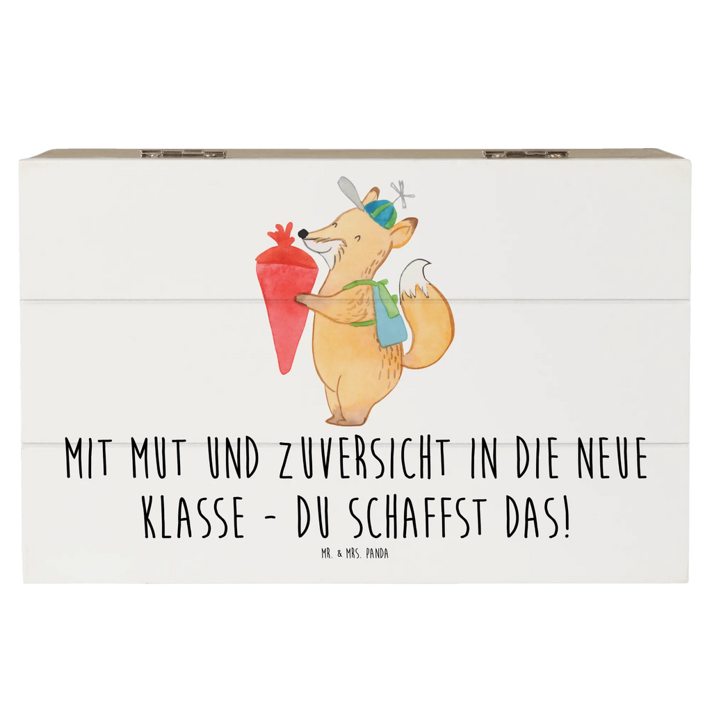 Holzkiste Erster Schultag Mut und Zuversicht Erinnerungsbox, Aufbewahrungsbox, XXL, Dekokiste, Geschenkdose, Schatulle, Schatzkiste, Erinnerungskiste, Geschenkbox, Kiste, Truhe, Holzkiste
