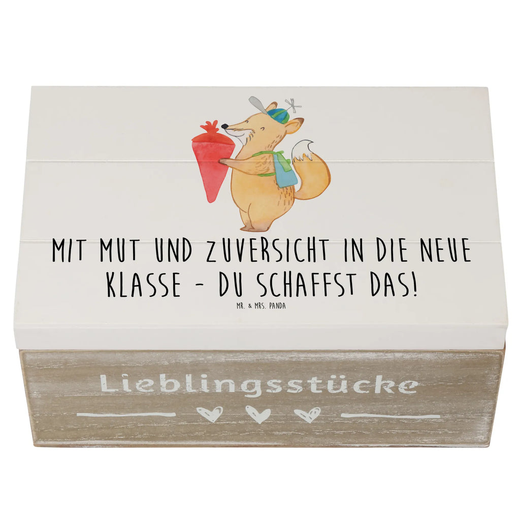Holzkiste Erster Schultag Mut und Zuversicht Erinnerungsbox, Aufbewahrungsbox, XXL, Dekokiste, Geschenkdose, Schatulle, Schatzkiste, Erinnerungskiste, Geschenkbox, Kiste, Truhe, Holzkiste