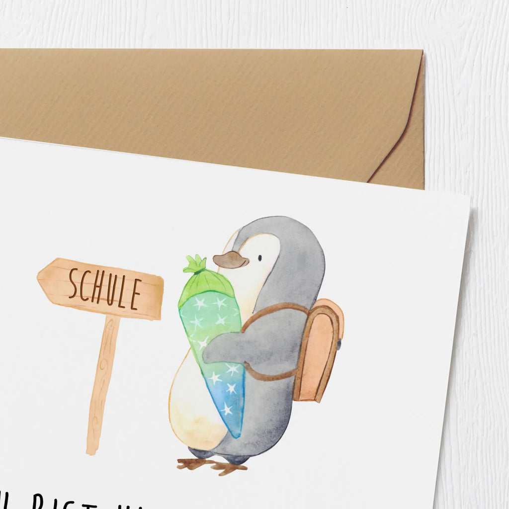 Deluxe Karte Erster Schultag Motivation Geburtstagskarte, Hochzeitskarte, Hochwertige Grußkarte, Karte, Hochwertige Klappkarte, Grußkarte, Klappkarte, Glückwunschkarte, Einladungskarte