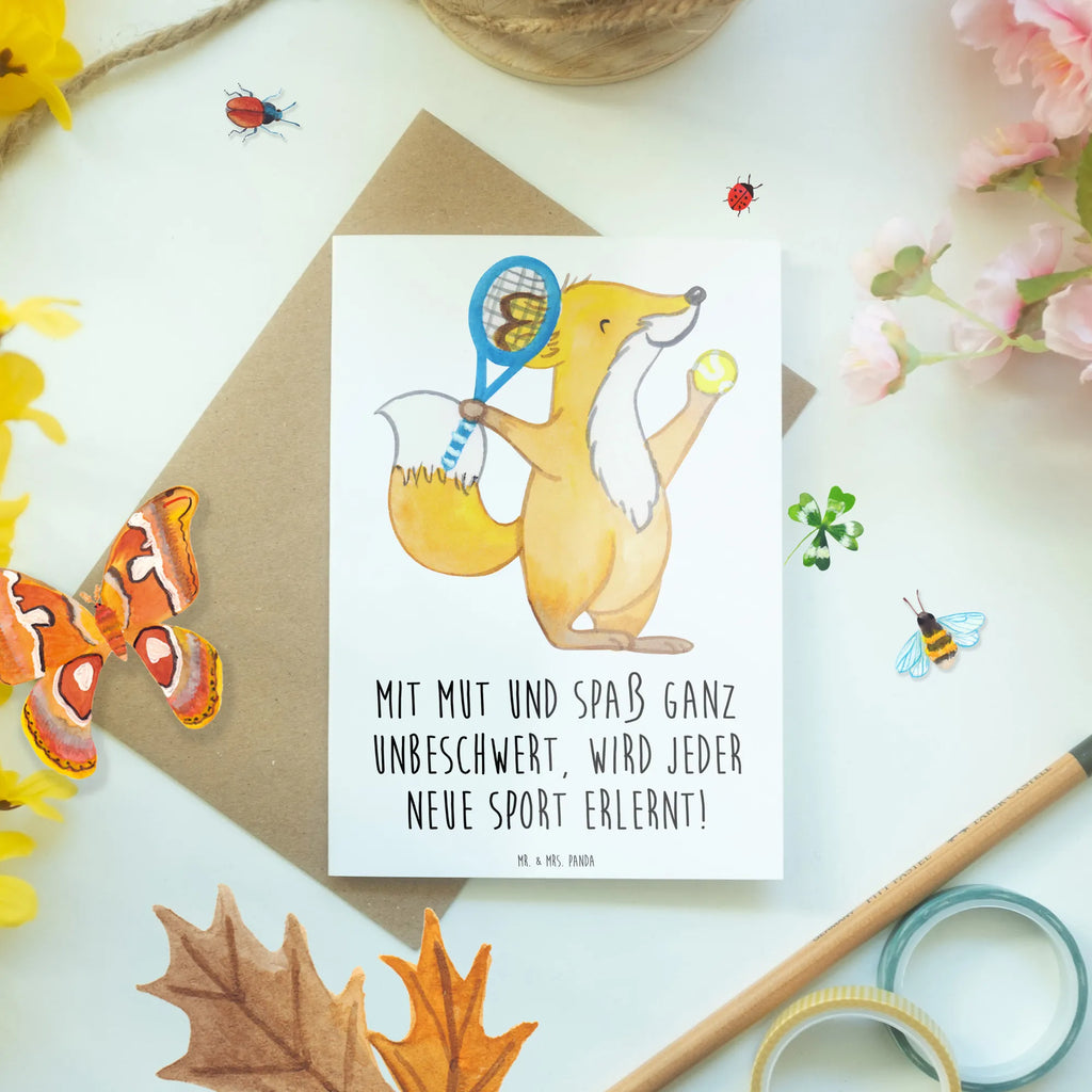Greetings card Mit Mut und Spaß ganz unbeschwert, wird jeder neue Sport erlernt! Glückwunschkarte, Klappkarte, Einladungskarte, Hochzeitskarte, Grußkarte, Karte, Geburtstagskarte, Ansichtskarten