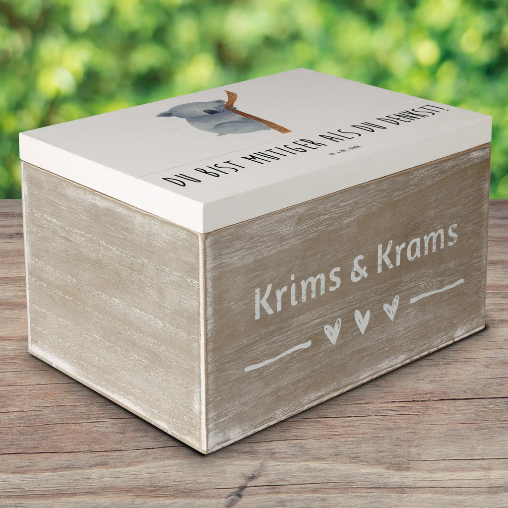 Holzkiste Alleine schlafen lernen Mutiger als gedacht Aufbewahrungsbox, Holzkiste, Geschenkdose, Schatulle, Schatzkiste, Erinnerungskiste, Erinnerungsbox, Kiste, Dekokiste, Geschenkbox, Truhe, XXL