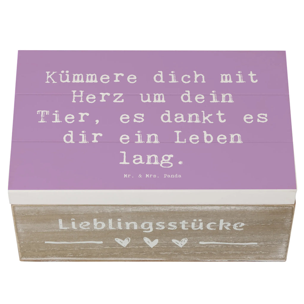 Wooden chest Saying Kümmere dich mit Herz um dein Tier, es dankt es dir ein Leben lang. Truhe, Kiste, Schatzkiste, Aufbewahrungsbox, Geschenkbox, Erinnerungskiste, XXL, Geschenkdose, Schatulle, Holzkiste, Dekokiste, Erinnerungsbox