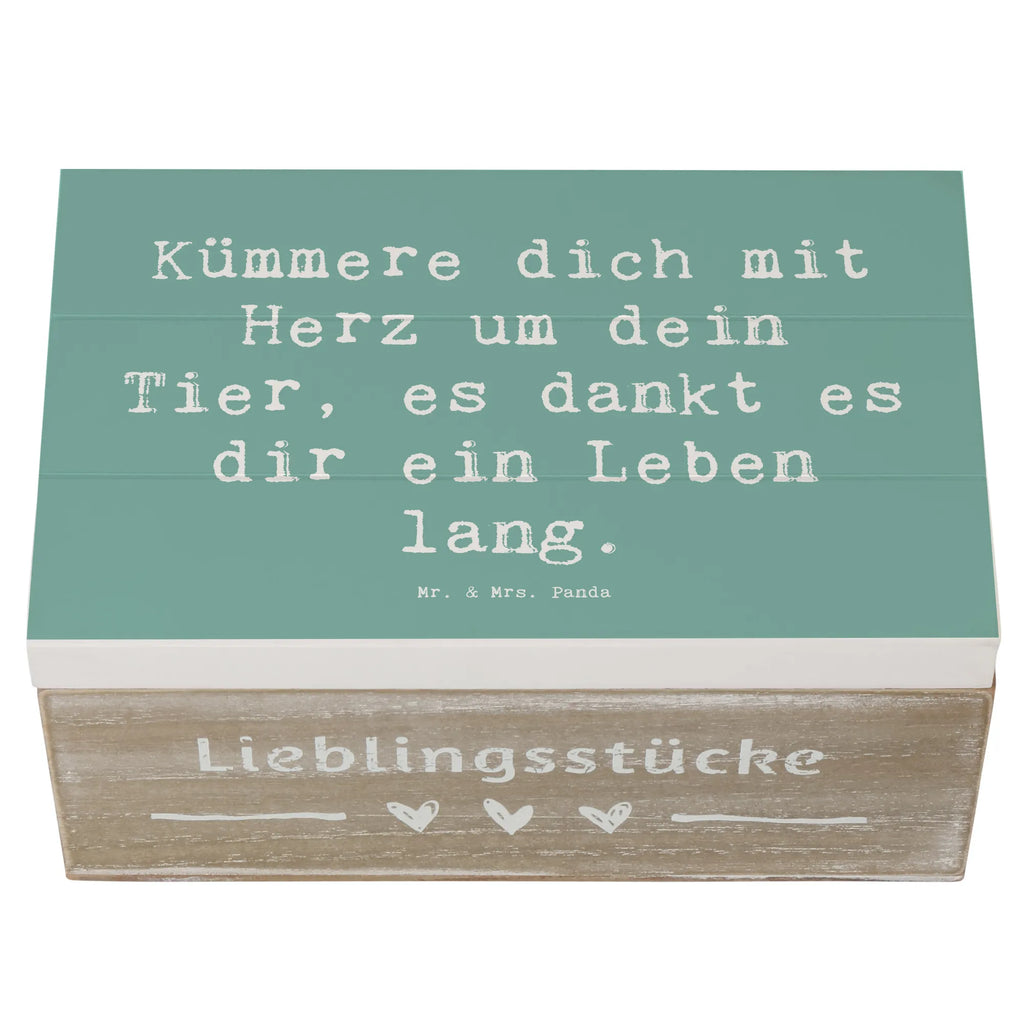 Wooden chest Saying Kümmere dich mit Herz um dein Tier, es dankt es dir ein Leben lang. Truhe, Kiste, Schatzkiste, Aufbewahrungsbox, Geschenkbox, Erinnerungskiste, XXL, Geschenkdose, Schatulle, Holzkiste, Dekokiste, Erinnerungsbox