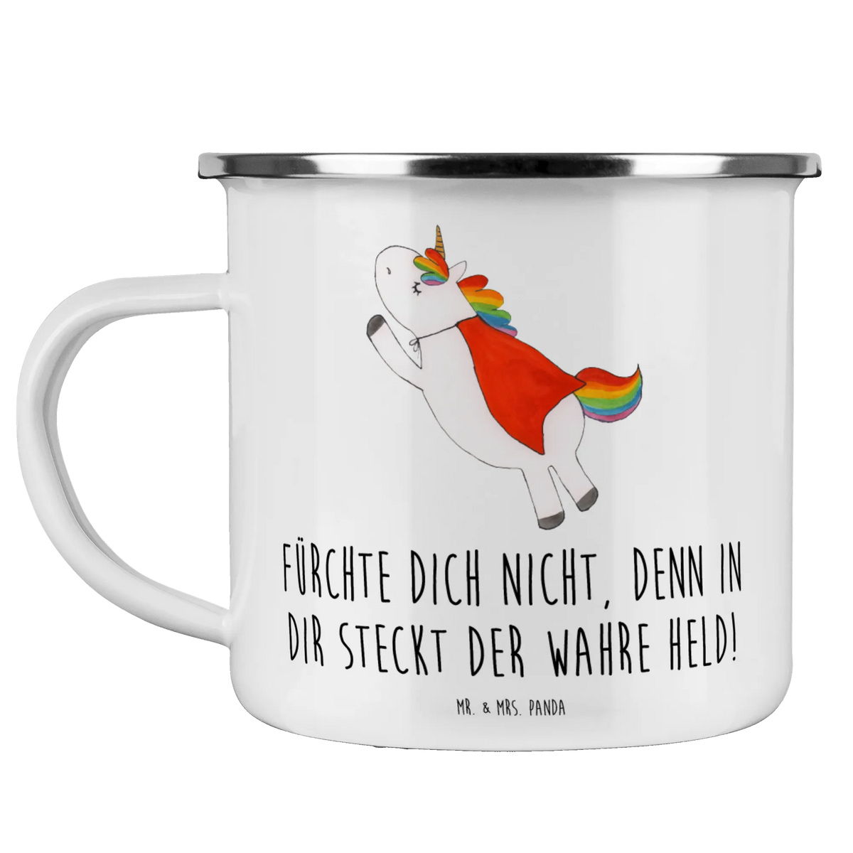 Camping Emaille Tasse Ängste vor Monstern besiegen