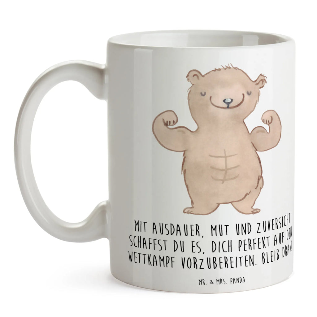 Mug Mit Ausdauer, Mut und Zuversicht schaffst du es, dich perfekt auf den Wettkampf vorzubereiten. Bleib dran! Bürotasse, Tasse mit Motiven, Geschenktasse, Keramiktasse, Porzellantasse, Tasse, Kaffeetasse, Teetasse, Tasse mit Zitaten