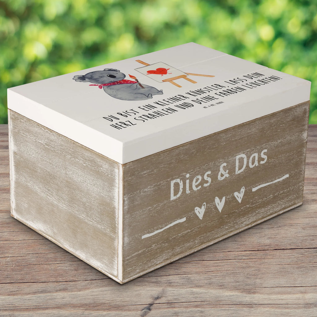 Wooden chest Du bist ein kleiner Künstler, lass dein Herz strahlen und deine Farben leuchten! Erinnerungsbox, Erinnerungskiste, Kiste, XXL, Schatulle, Truhe, Aufbewahrungsbox, Schatzkiste, Holzkiste, Dekokiste, Geschenkbox, Geschenkdose