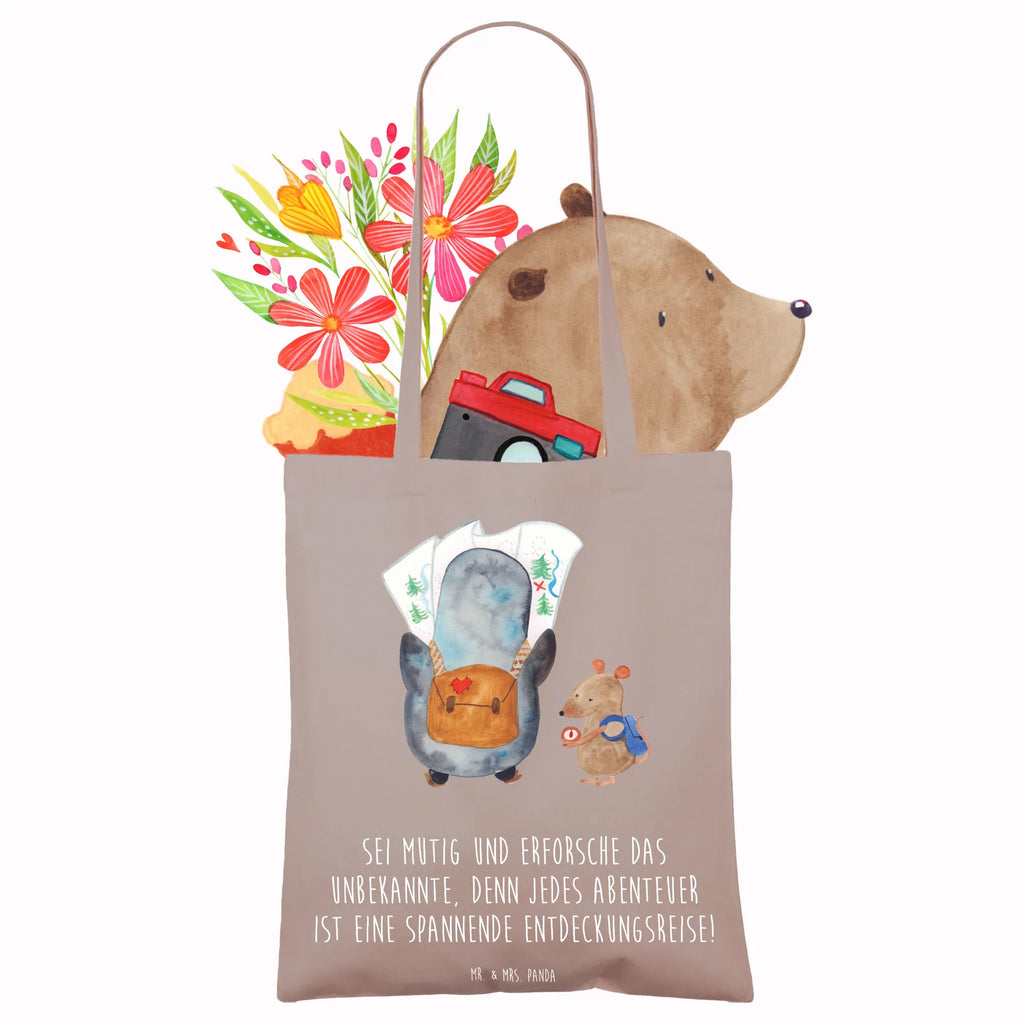 Tote bag Sei mutig und erforsche das Unbekannte, denn jedes Abenteuer ist eine spannende Entdeckungsreise! Stoffbeutel, Tasche, Laptoptasche, Beuteltasche, Beutel, Schultertasche, Stofftasche, Einkaufstasche, Badetasche, Tragetasche, Umhängetasche, Einkaufstüte, Jutebeutel, Jutetasche, Strandtasche, Shopper
