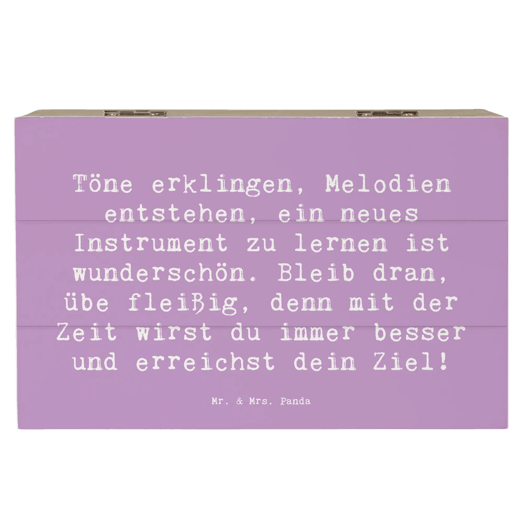 Wooden chest Saying Töne erklingen, Melodien entstehen, ein neues Instrument zu lernen ist wunderschön. Bleib dran, übe fleißig, denn mit der Zeit wirst du immer besser und erreichst dein Ziel! Aufbewahrungsbox, XXL, Kiste, Holzkiste, Truhe, Geschenkdose, Schatzkiste, Schatulle, Geschenkbox, Dekokiste, Erinnerungsbox, Erinnerungskiste