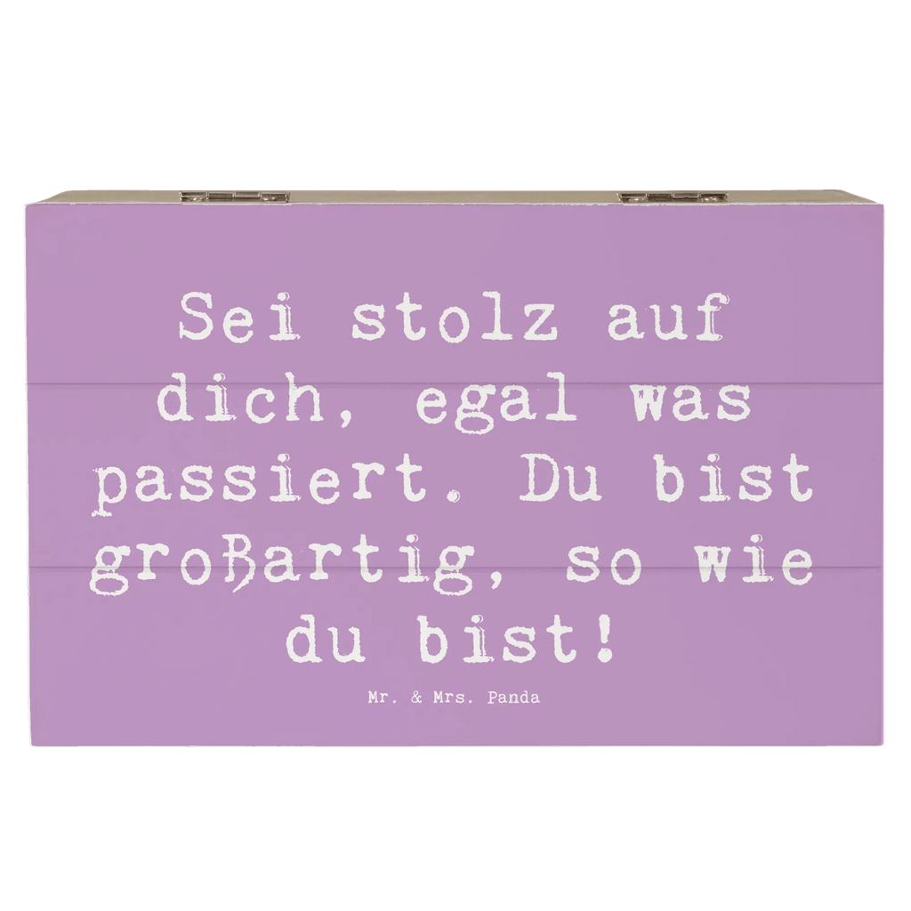Wooden chest Saying Sei stolz auf dich, egal was passiert. Du bist großartig, so wie du bist! Holzkiste, Kiste, Truhe, Erinnerungsbox, Geschenkbox, Geschenkdose, Erinnerungskiste, Schatulle, XXL, Dekokiste, Aufbewahrungsbox, Schatzkiste, sprüche, zitate, spruch kollektion, inspiration, motivation, lebensweisheiten, geschenkideen, wanddeko, wohnaccessoires, sprüche sammlung, schöne sprüche, glück, liebe, freude, lächeln, alltag verschönern, nachhaltige geschenke, dekoration, kreativ, einzigartig, shopify, mr and mrs panda