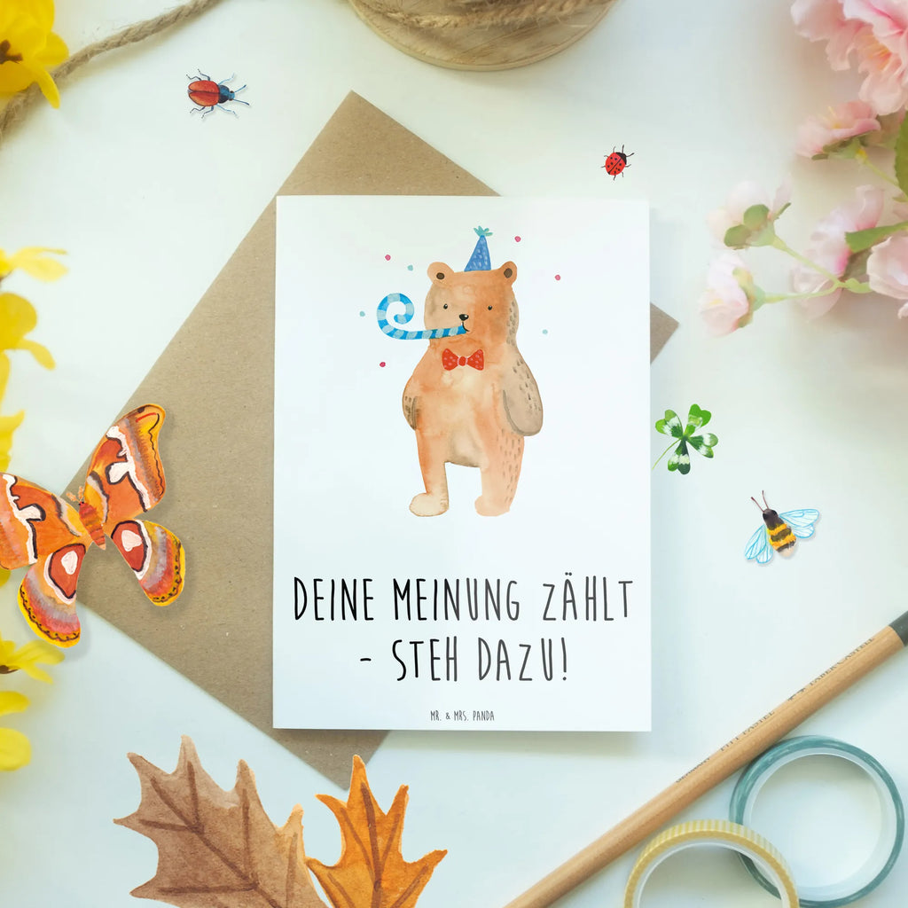Greetings card Deine Meinung zählt - steh dazu! Ansichtskarten, Grußkarte, Klappkarte, Karte, Hochzeitskarte, Geburtstagskarte, Glückwunschkarte, Einladungskarte