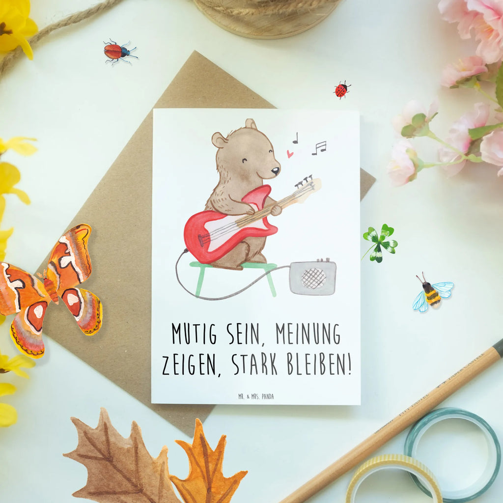 Greetings card Mutig sein, Meinung zeigen, stark bleiben! Einladungskarte, Ansichtskarten, Hochzeitskarte, Klappkarte, Grußkarte, Glückwunschkarte, Geburtstagskarte, Karte