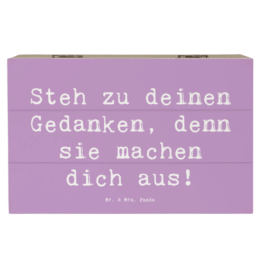 Wooden chest Saying Steh zu deinen Gedanken, denn sie machen dich aus! Geschenkbox, Truhe, Geschenkdose, Dekokiste, Erinnerungsbox, Aufbewahrungsbox, XXL, Holzkiste, Erinnerungskiste, Kiste, Schatzkiste, Schatulle