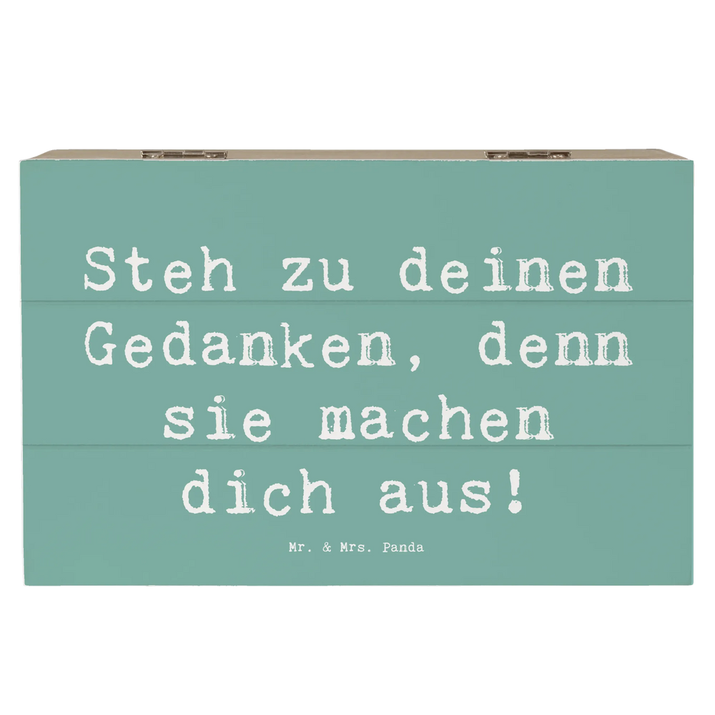 Wooden chest Saying Steh zu deinen Gedanken, denn sie machen dich aus! Geschenkbox, Truhe, Geschenkdose, Dekokiste, Erinnerungsbox, Aufbewahrungsbox, XXL, Holzkiste, Erinnerungskiste, Kiste, Schatzkiste, Schatulle