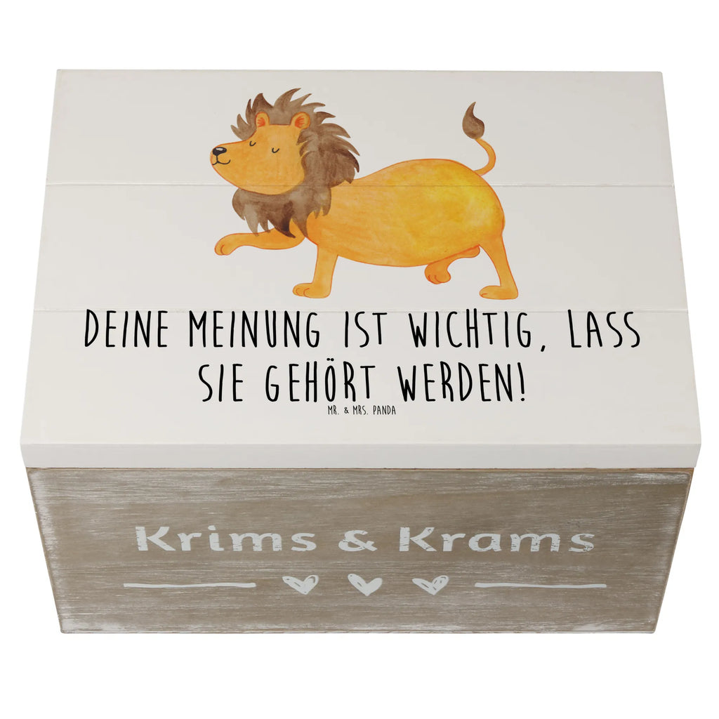Holzkiste Mutig zu seinen Meinungen stehen Kiste, Erinnerungsbox, Erinnerungskiste, Dekokiste, Truhe, Geschenkbox, Schatulle, XXL, Schatzkiste, Aufbewahrungsbox, Geschenkdose, Holzkiste