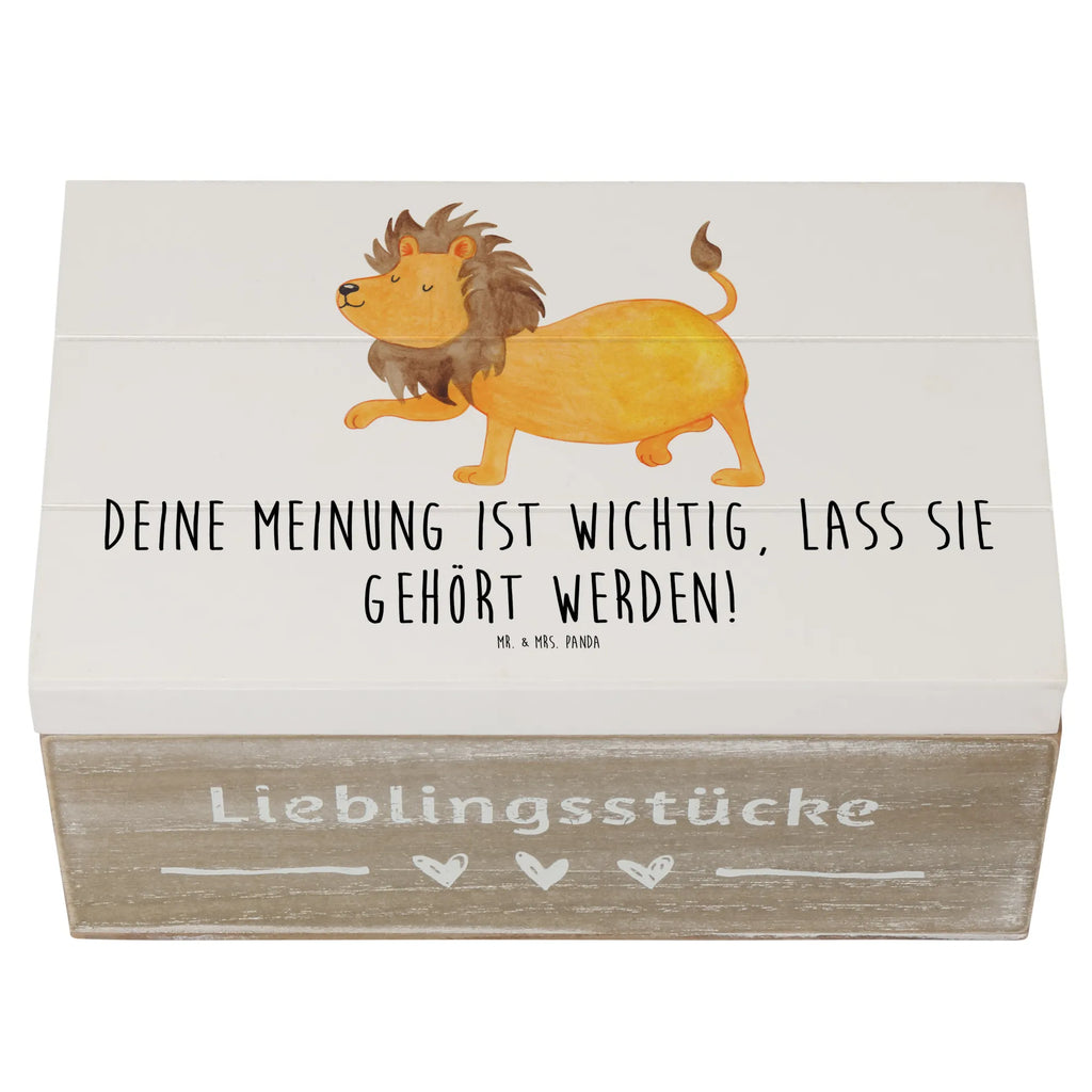 Holzkiste Mutig zu seinen Meinungen stehen Kiste, Erinnerungsbox, Erinnerungskiste, Dekokiste, Truhe, Geschenkbox, Schatulle, XXL, Schatzkiste, Aufbewahrungsbox, Geschenkdose, Holzkiste