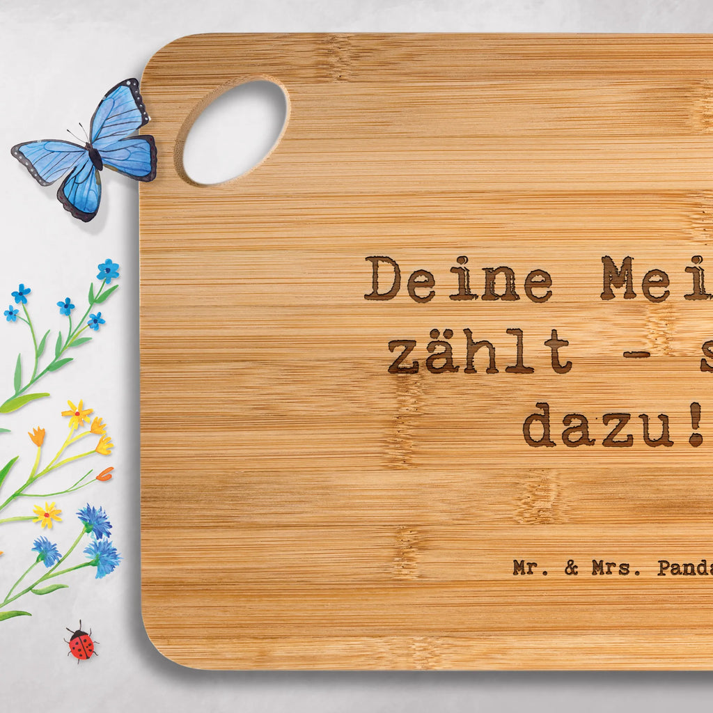 Bamboo chopping board Saying Deine Meinung zählt - steh dazu! kitchen, dulcimer, engraving, wood, bamboo, nature, robust, board, slices, cutting block, kitchen board, solid, carving board, breakfast, breakfast board, cutting board