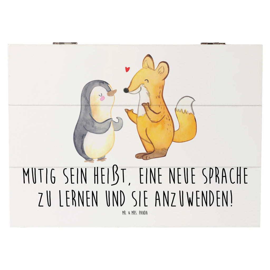 Holzkiste Sprachen Lernen und Anwenden Erinnerungskiste, XXL, Truhe, Schatulle, Geschenkbox, Holzkiste, Geschenkdose, Dekokiste, Kiste, Schatzkiste, Erinnerungsbox, Aufbewahrungsbox