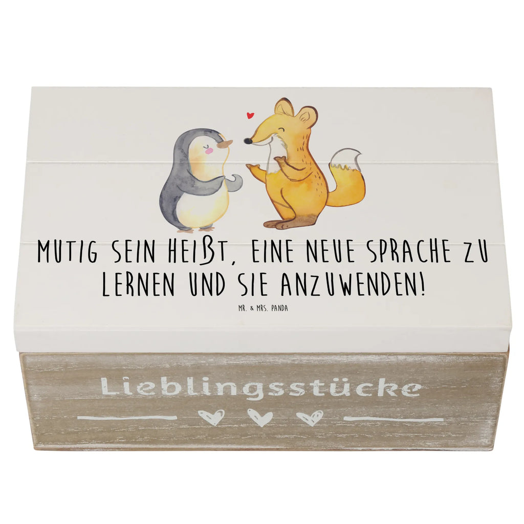 Holzkiste Sprachen Lernen und Anwenden Erinnerungskiste, XXL, Truhe, Schatulle, Geschenkbox, Holzkiste, Geschenkdose, Dekokiste, Kiste, Schatzkiste, Erinnerungsbox, Aufbewahrungsbox