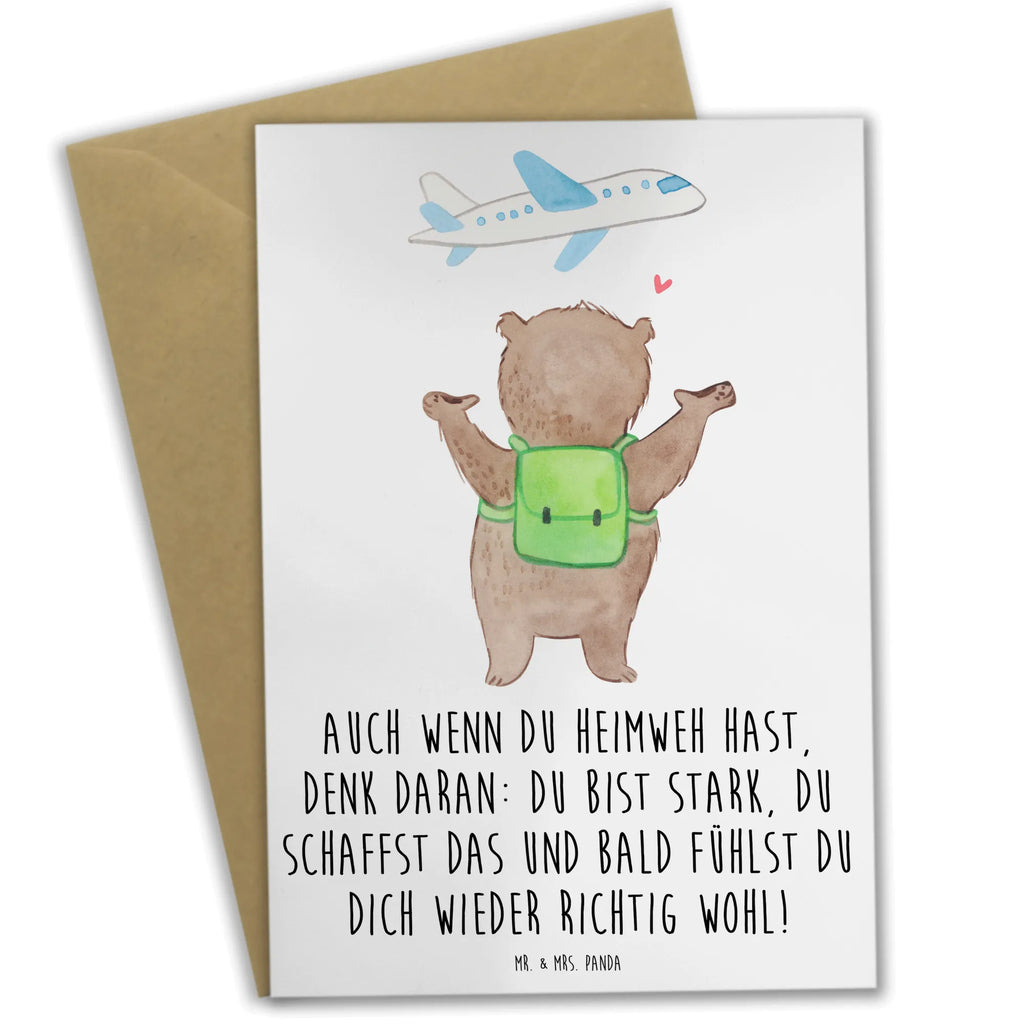 Greetings card Auch wenn du Heimweh hast, denk daran: Du bist stark, du schaffst das und bald fühlst du dich wieder richtig wohl! Glückwunschkarte, Geburtstagskarte, Hochzeitskarte, Ansichtskarten, Einladungskarte, Grußkarte, Klappkarte, Karte