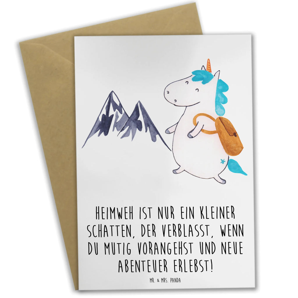 Greetings card Heimweh ist nur ein kleiner Schatten, der verblasst, wenn du mutig vorangehst und neue Abenteuer erlebst! Grußkarte, Klappkarte, Ansichtskarten, Geburtstagskarte, Karte, Hochzeitskarte, Glückwunschkarte, Einladungskarte