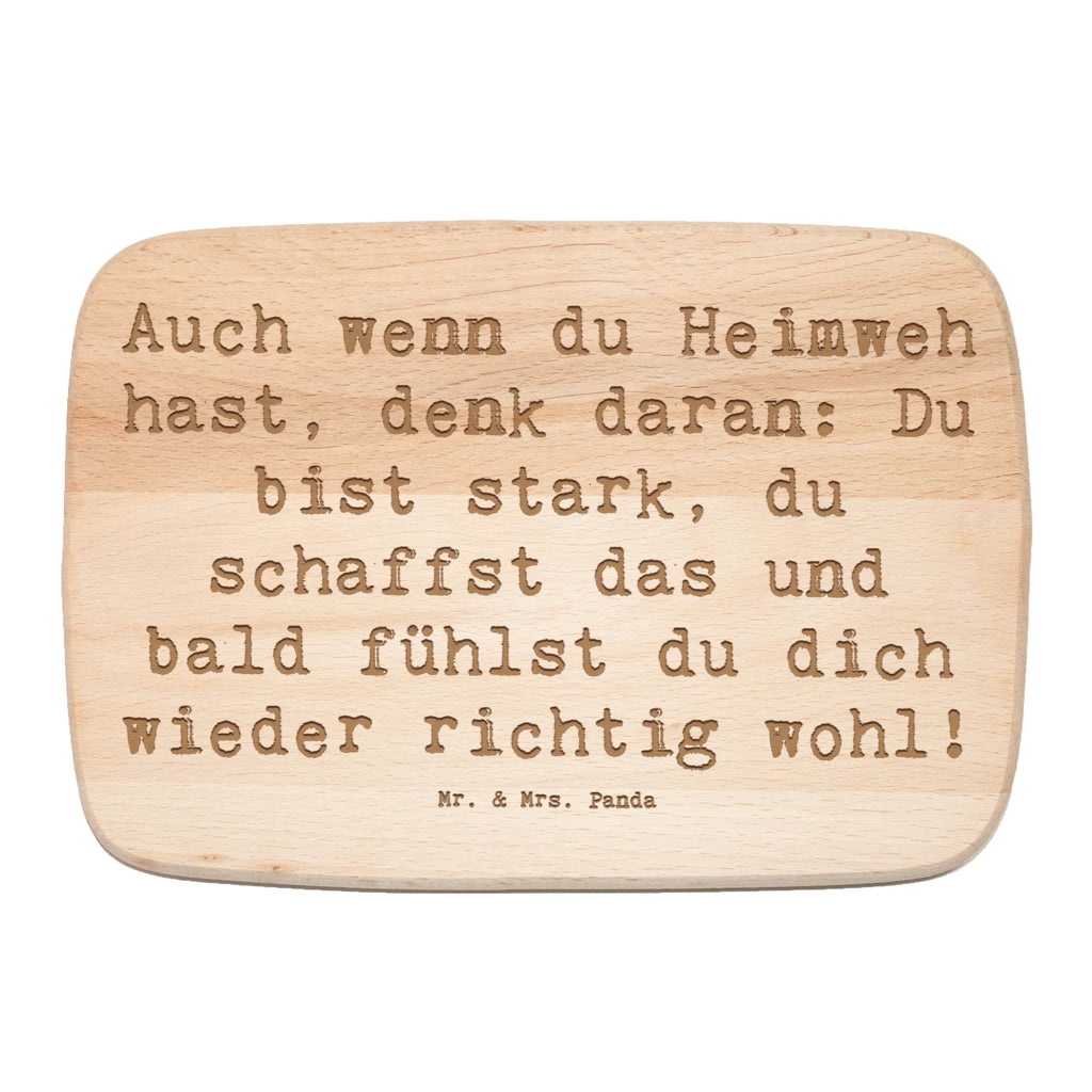 Śniadaniowa deska Przysłowie Auch wenn du Heimweh hast, denk daran: Du bist stark, du schaffst das und bald fühlst du dich wieder richtig wohl! Holzbrett, Frühstücksbrett, Frühstücksbrettchen, Schneidebrett, Küchenbrett, Schneidebrett Holz, sprüche, zitate, spruch kollektion, inspiration, motivation, lebensweisheiten, geschenkideen, wanddeko, wohnaccessoires, sprüche sammlung, schöne sprüche, glück, liebe, freude, lächeln, alltag verschönern, nachhaltige geschenke, dekoration, kreativ, einzigartig, shopify, mr and mrs panda