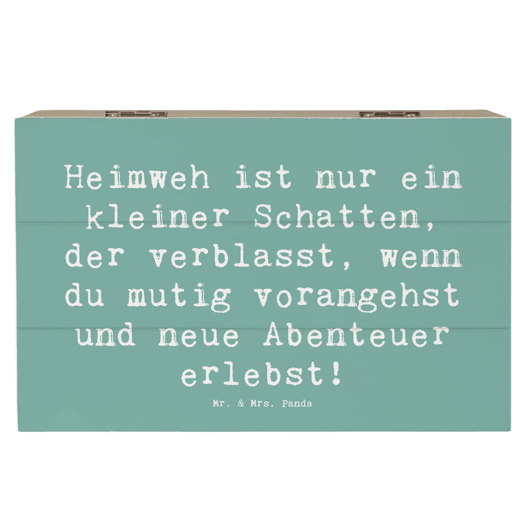 Wooden chest Saying Heimweh ist nur ein kleiner Schatten, der verblasst, wenn du mutig vorangehst und neue Abenteuer erlebst! Schatulle, Kiste, Schatzkiste, Erinnerungsbox, Holzkiste, Truhe, XXL, Geschenkbox, Aufbewahrungsbox, Dekokiste, Erinnerungskiste, Geschenkdose, sprüche, zitate, spruch kollektion, inspiration, motivation, lebensweisheiten, geschenkideen, wanddeko, wohnaccessoires, sprüche sammlung, schöne sprüche, glück, liebe, freude, lächeln, alltag verschönern, nachhaltige geschenke, dekoration, kreativ, einzigartig, shopify, mr and mrs panda