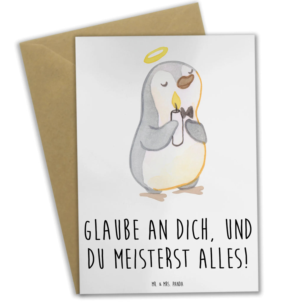 Greetings card Glaube an dich, und du meisterst alles! Grußkarte, Ansichtskarten, Glückwunschkarte, Klappkarte, Geburtstagskarte, Einladungskarte, Hochzeitskarte, Karte