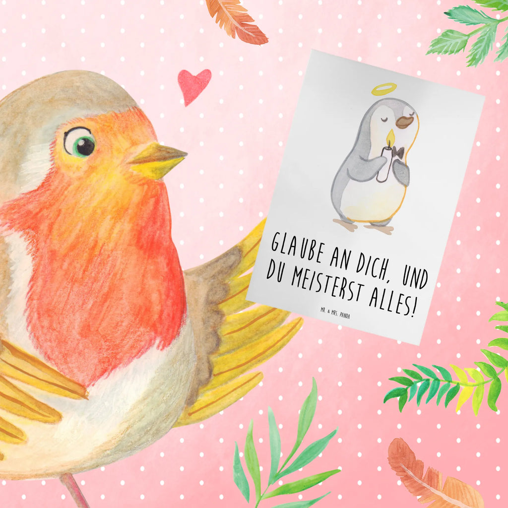 Greetings card Glaube an dich, und du meisterst alles! Grußkarte, Ansichtskarten, Glückwunschkarte, Klappkarte, Geburtstagskarte, Einladungskarte, Hochzeitskarte, Karte