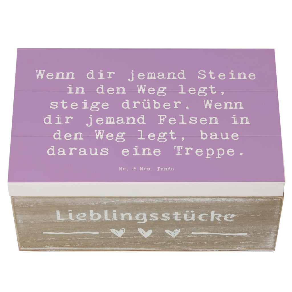 Holzkiste Spruch Stolpersteine im Alltag meistern Schatulle, Geschenkbox, Erinnerungsbox, Kiste, Holzkiste, Geschenkdose, Erinnerungskiste, Dekokiste, Truhe, Schatzkiste, Aufbewahrungsbox, XXL