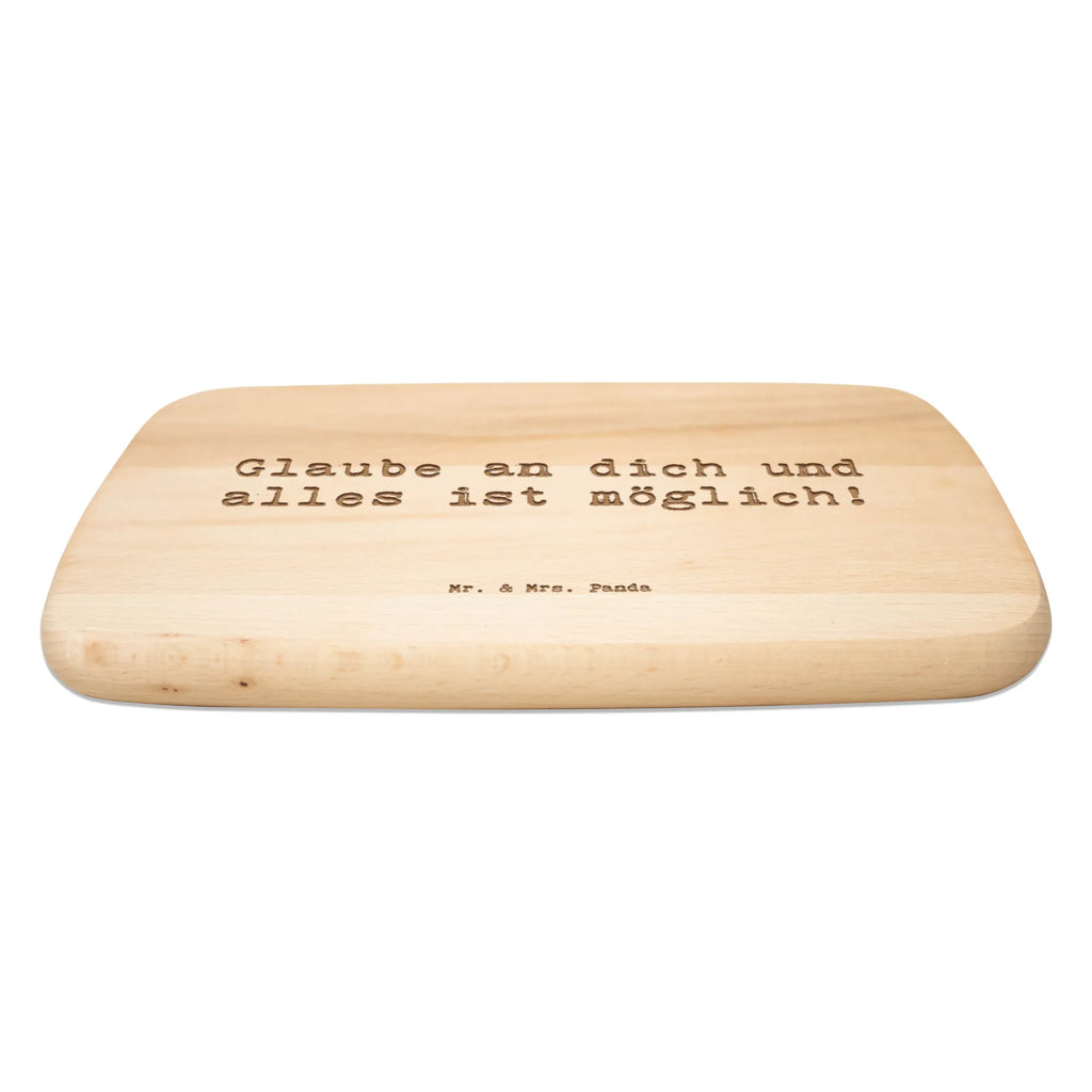 Serving board Saying Glaube an dich und alles ist möglich! Board, cutting board, breakfast board